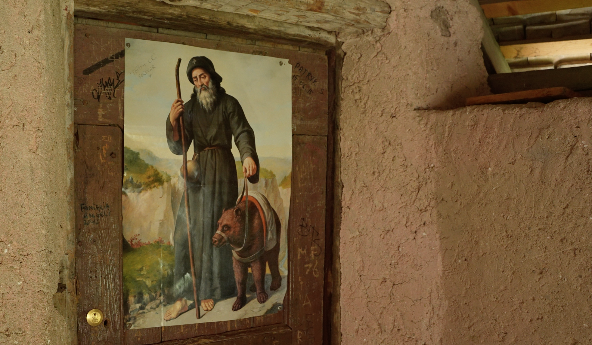 San Romedio and his bear. /CGTN Europe