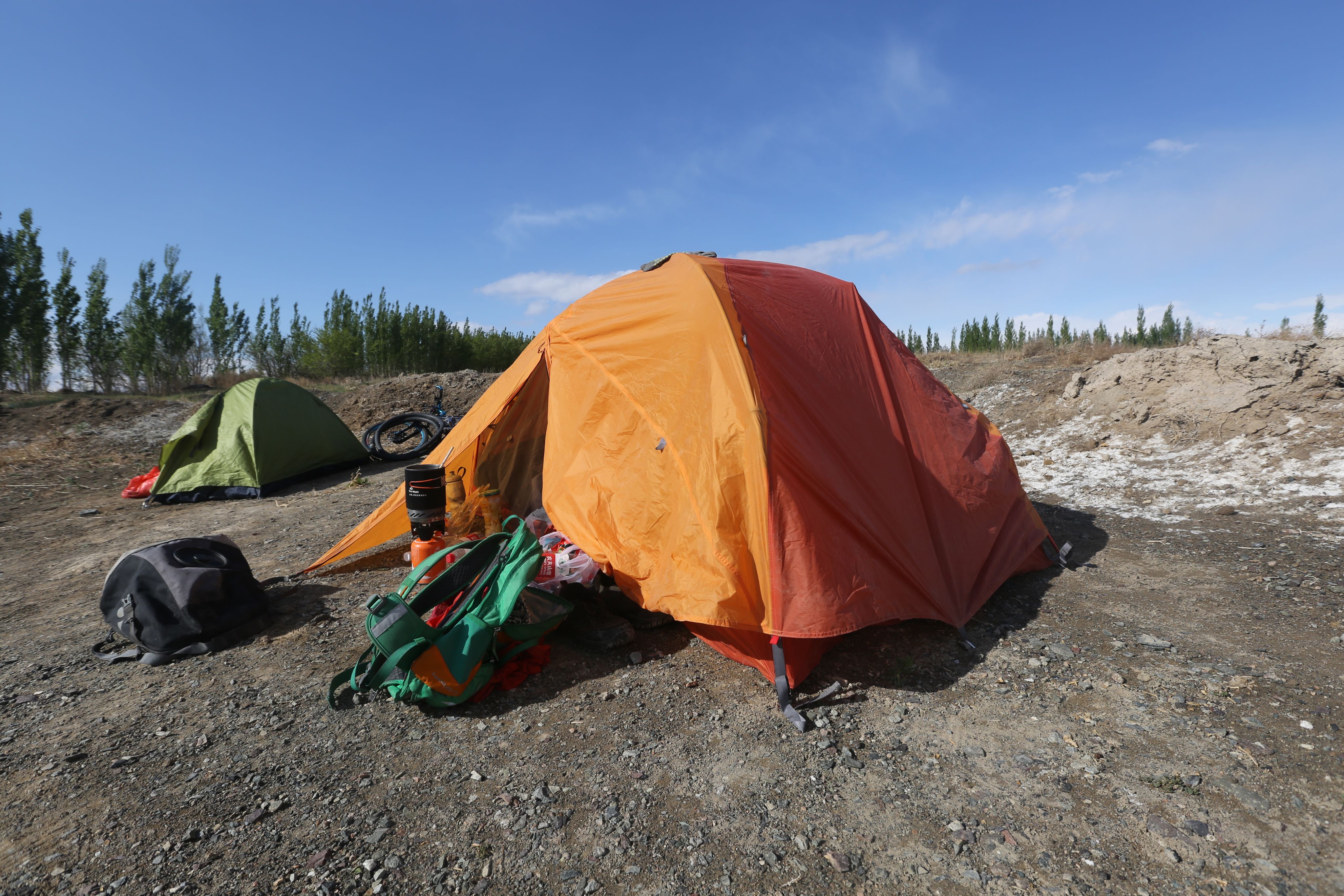Camping in Xinjiang, about 100km outside Hami.