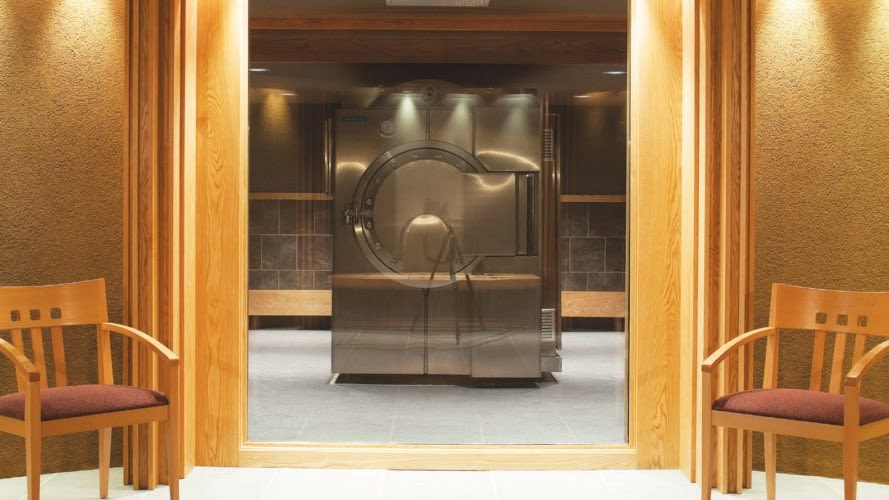 A Resomator in situ at Bradshaw's Celebration of Life Center, Minnesota.