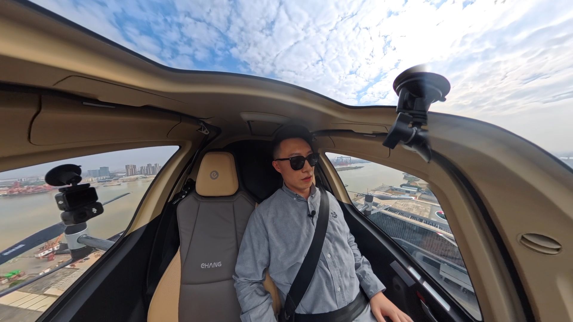 CGTN's Tianyu didn't enjoy flying in a drone.