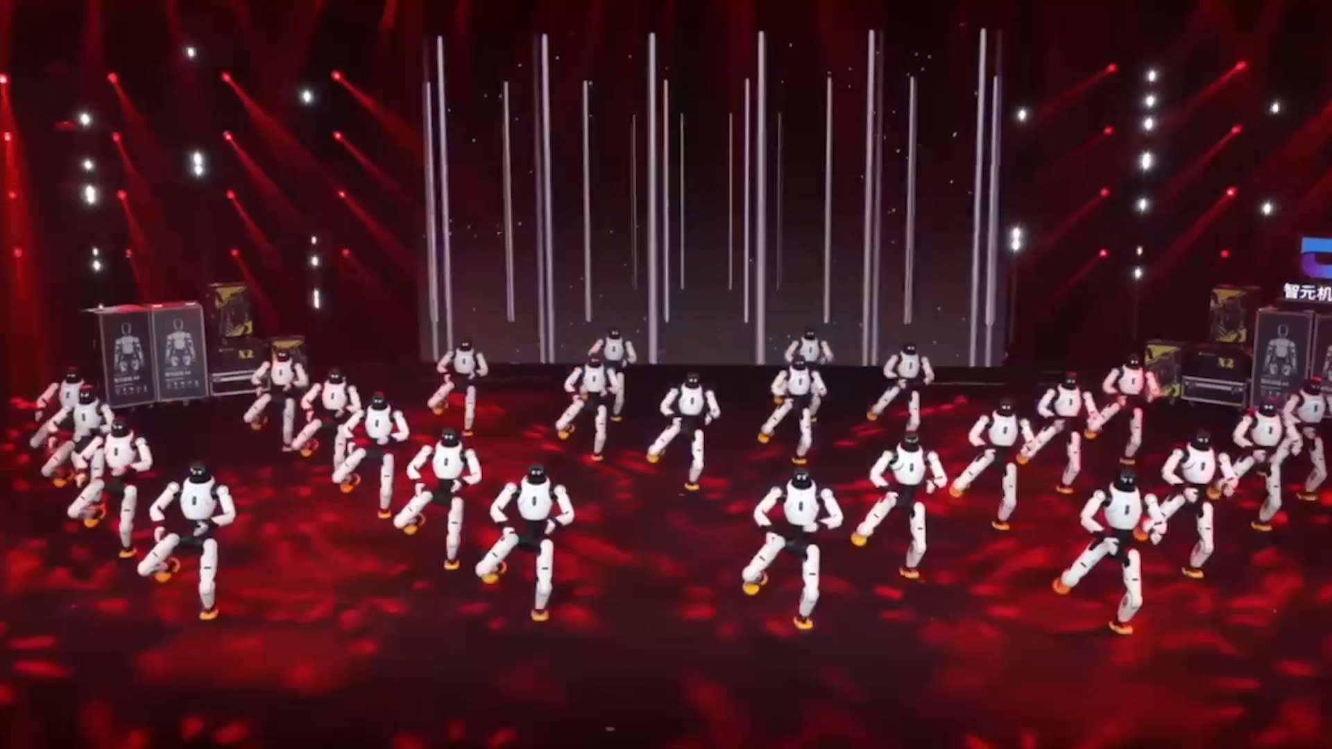 Robot performers at a gala in Shanghai.