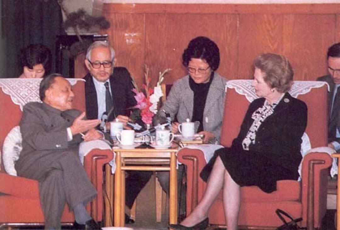 Deng Xiaoping meets UK PM Margaret Thatcher in Beijing in 1984. /China.org.cn