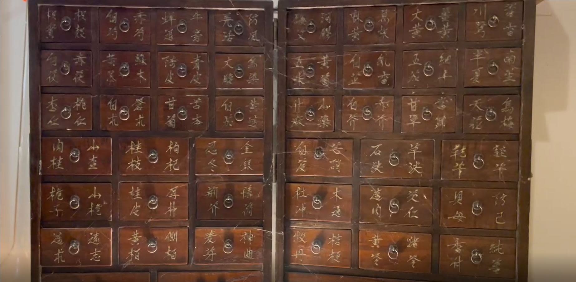 A Chinese medicine Cabinet in Tim Clissold's home
