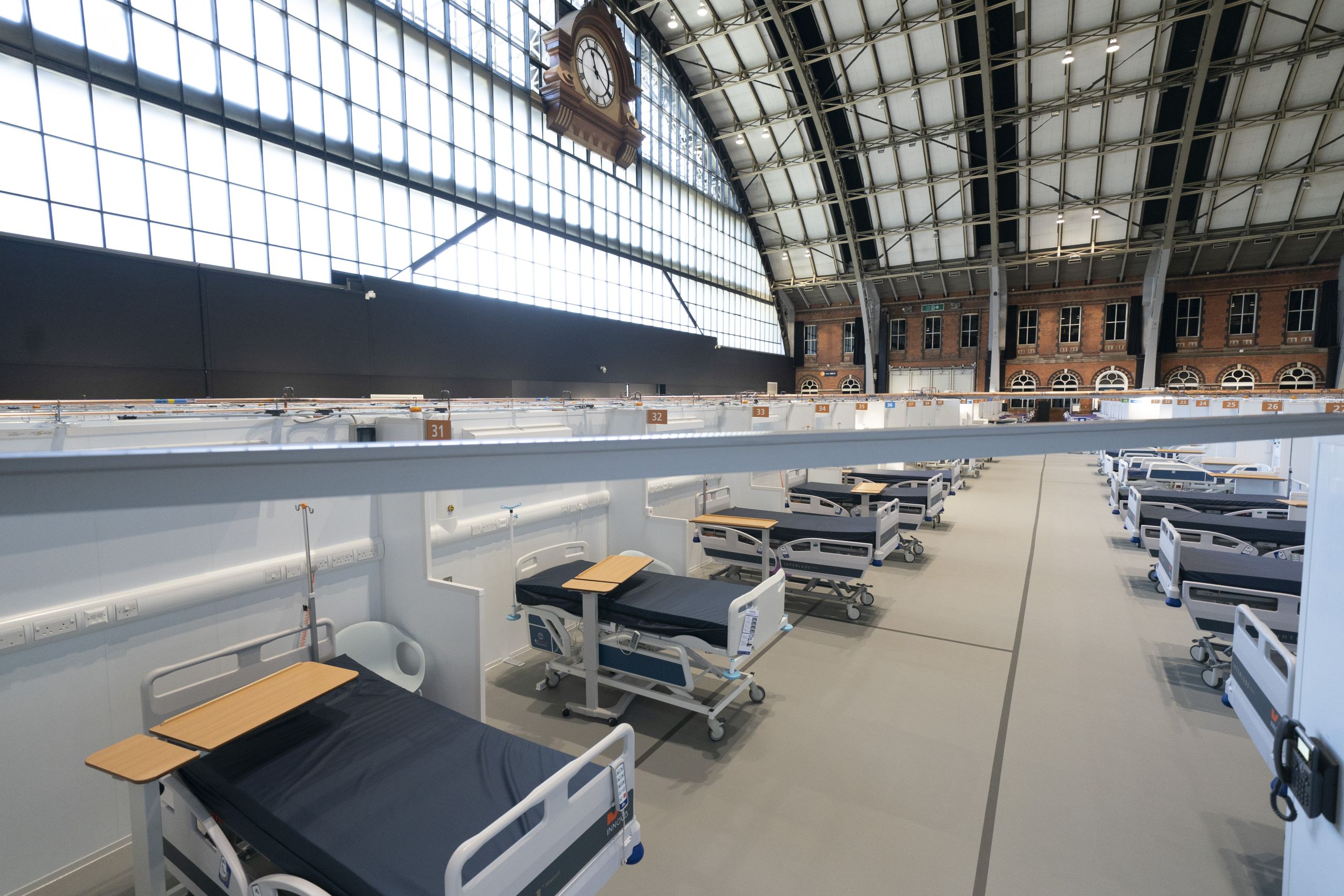 The Nightingale Hospital North West, set up in the Manchester Central Convention Complex in Manchester, northern England.