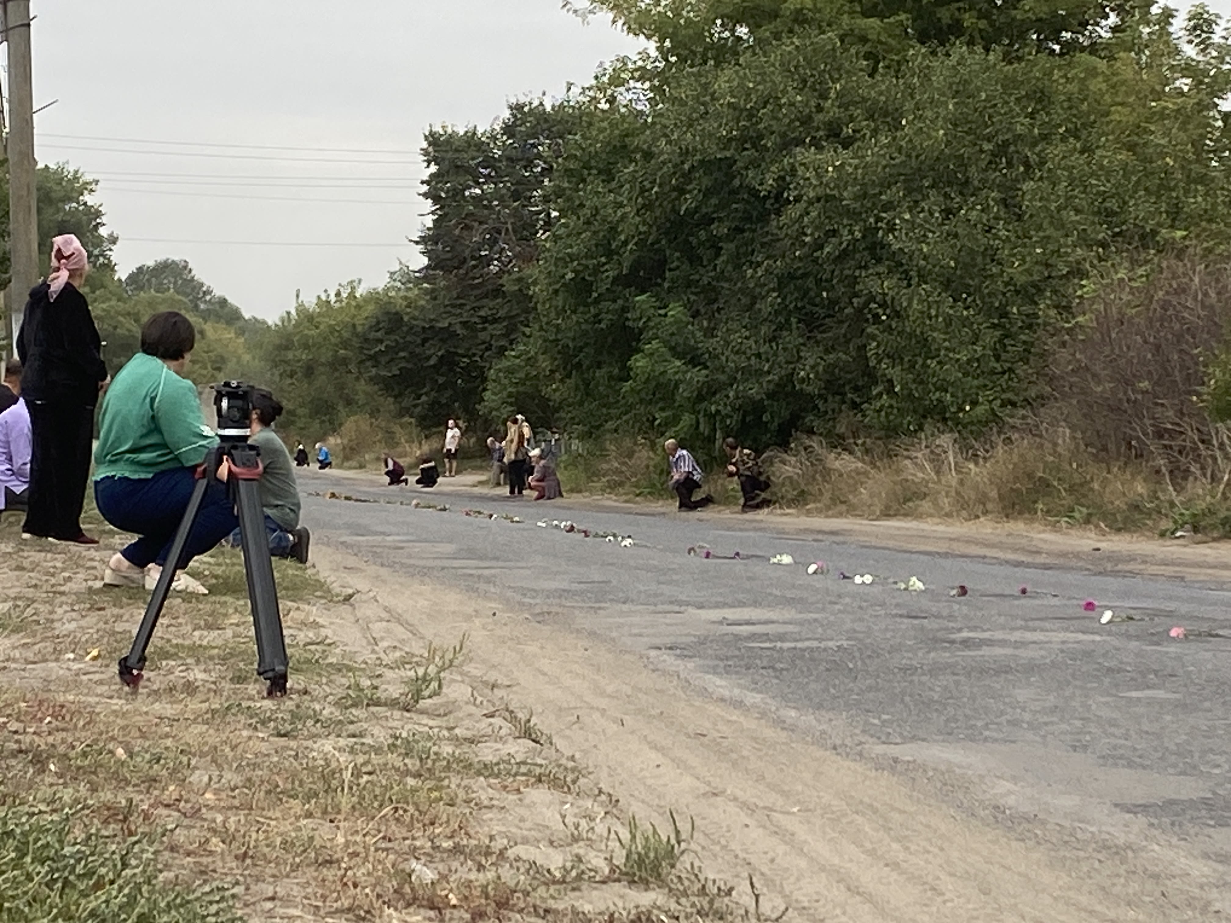 Paying funeral respects in Sumy.
